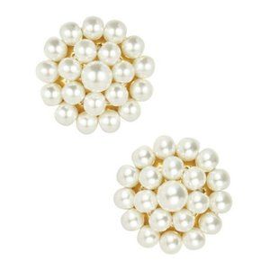 NWT Lisi Lerch Pearl Button Earrings